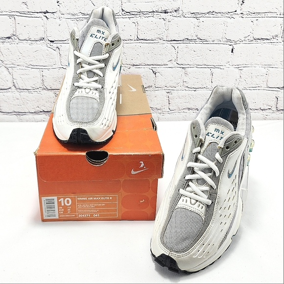 NIKE AIR MAX ELITE 2002 – Vintage NIB, running shoes, grey/blue/turq, size  10 - Picture 5 of 17